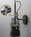 Black Hudson Wall Light-DWHOME