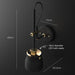 Black Hudson Wall Light-DWHOME