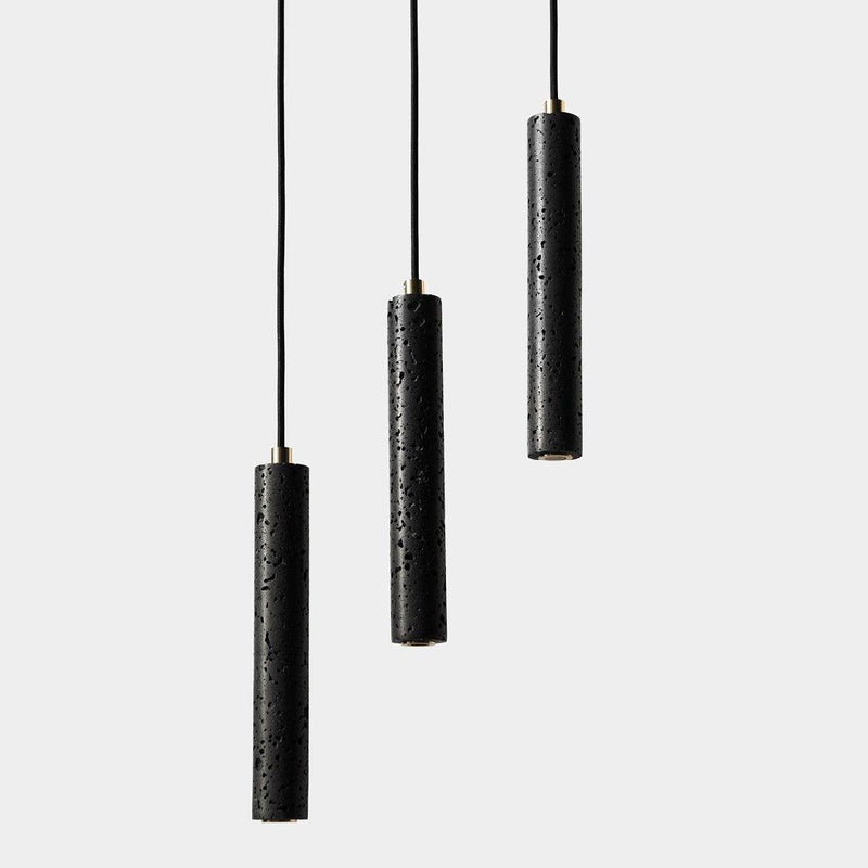 Black Lava A Concrete Minimalist Line Pendant Light-DWHOME