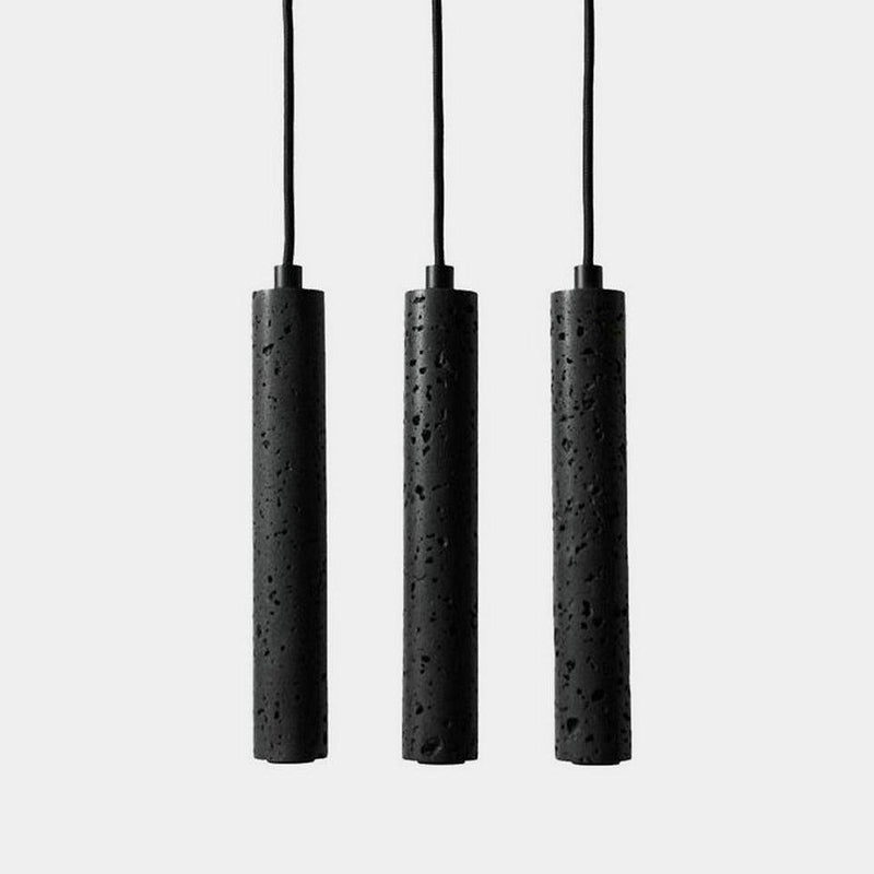 Black Lava A Concrete Minimalist Line Pendant Light-DWHOME