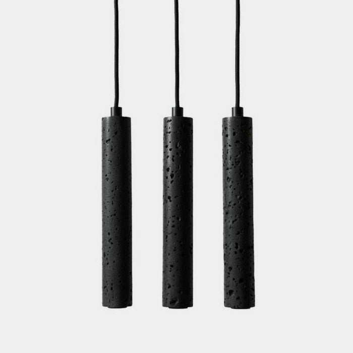 Black Lava A Concrete Minimalist Line Pendant Light.