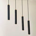 Black Lava A Concrete Minimalist Line Pendant Light.