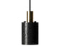 Black Lava B Concrete Minimalist Line Pendant Light.