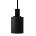 Black Lava B Concrete Minimalist Line Pendant Light.