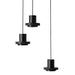 Black Lava C Concrete Minimalist Line Pendant Light.