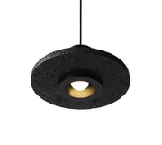 Black Lava C Concrete Minimalist Line Pendant Light-DWHOME