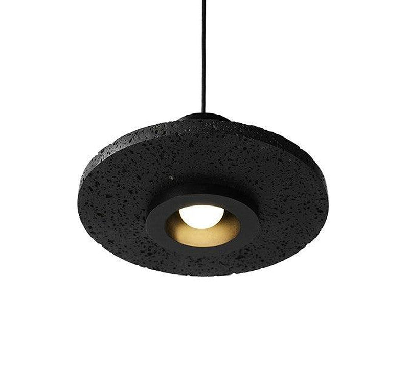 Black Lava C Concrete Minimalist Line Pendant Light-DWHOME