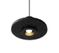 Black Lava C Concrete Minimalist Line Pendant Light.