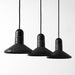 Black Lava D Concrete Minimalist Line Pendant Light.