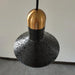 Black Lava D Concrete Minimalist Line Pendant Light.