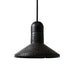 Black Lava D Concrete Minimalist Line Pendant Light.