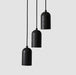 Black Lava E Concrete Minimalist Line Pendant Light.