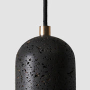 Black Lava E Concrete Minimalist Line Pendant Light-DWHOME