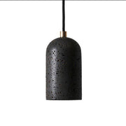Black Lava E Concrete Minimalist Line Pendant Light-DWHOME