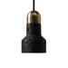 Black Lava F Concrete Minimalist Line Pendant Light.