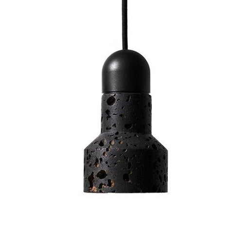 Black Lava F Concrete Minimalist Line Pendant Light.