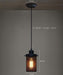 Black Mesh Cylinder Industrial Loft Pendant Light.