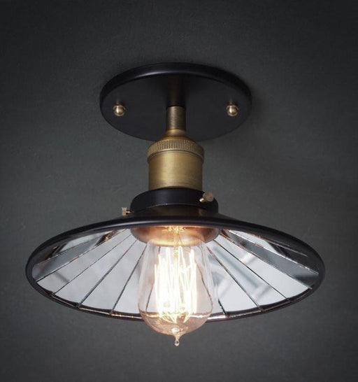 Black Mirror Shade Industrial Ceiling Light.