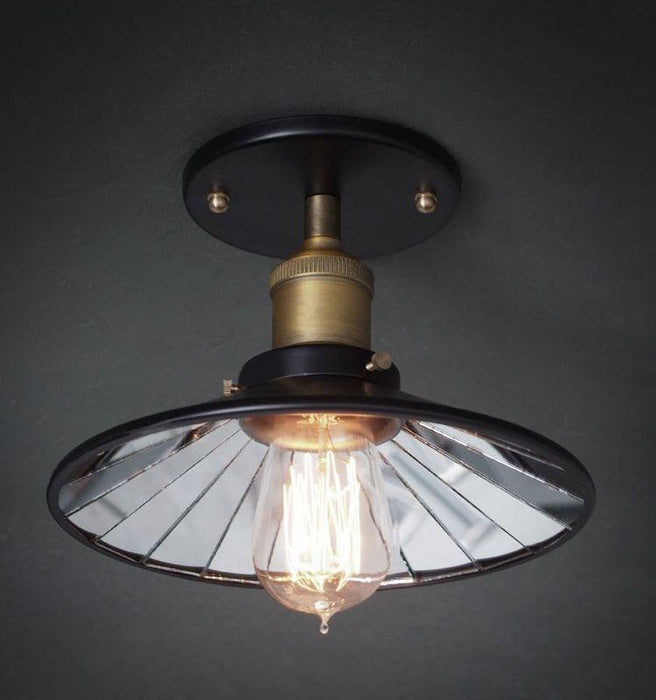 Black Mirror Shade Industrial Ceiling Light - DWHOME