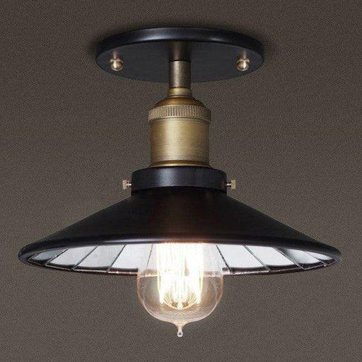 Black Mirror Shade Industrial Ceiling Light.