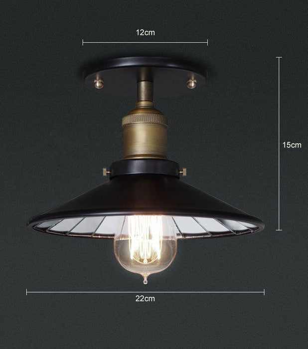 Black Mirror Shade Industrial Ceiling Light - DWHOME