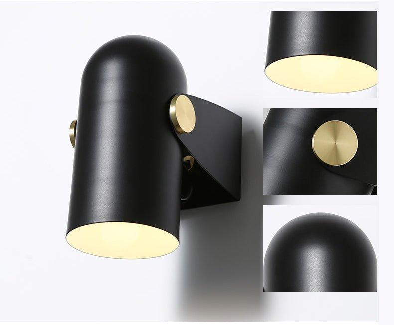 Black Spotlight Minimalist Wall Light.