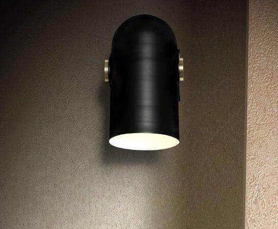 Black Spotlight Minimalist Wall Light.