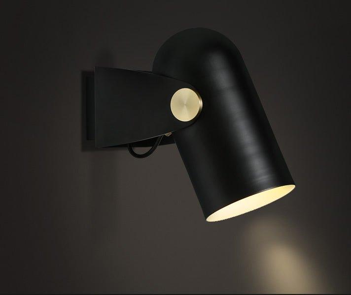 Black Spotlight Minimalist Wall Light.