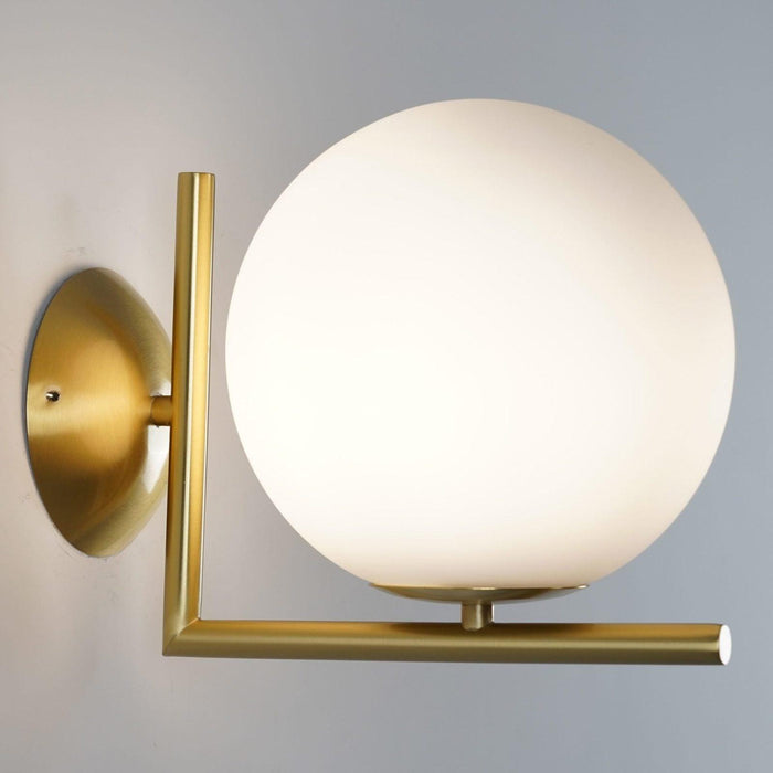 Blown Glass Opal Glass Wall Lamp - Vakkerlight