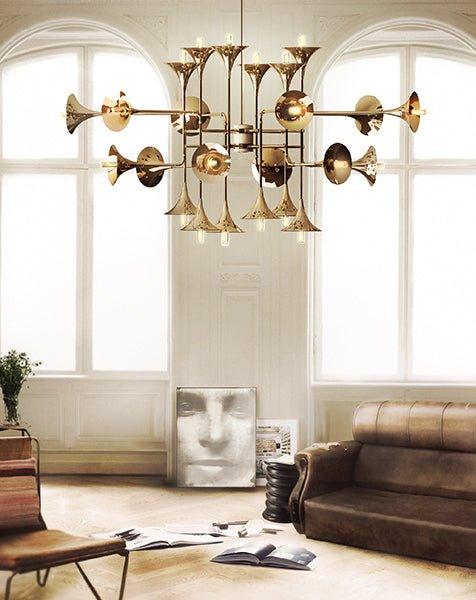 Bohemian Rhapsody, Unique Metal Trumpet LED Chandelier Light Post-modern Home Decor.