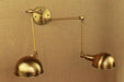 Brass Double Head Shade Industrial Wall Light.