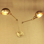 Brass Double Head Shade Industrial Wall Light-DWHOME