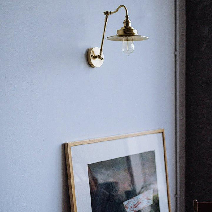 Brass Gooseneck Wall Light.