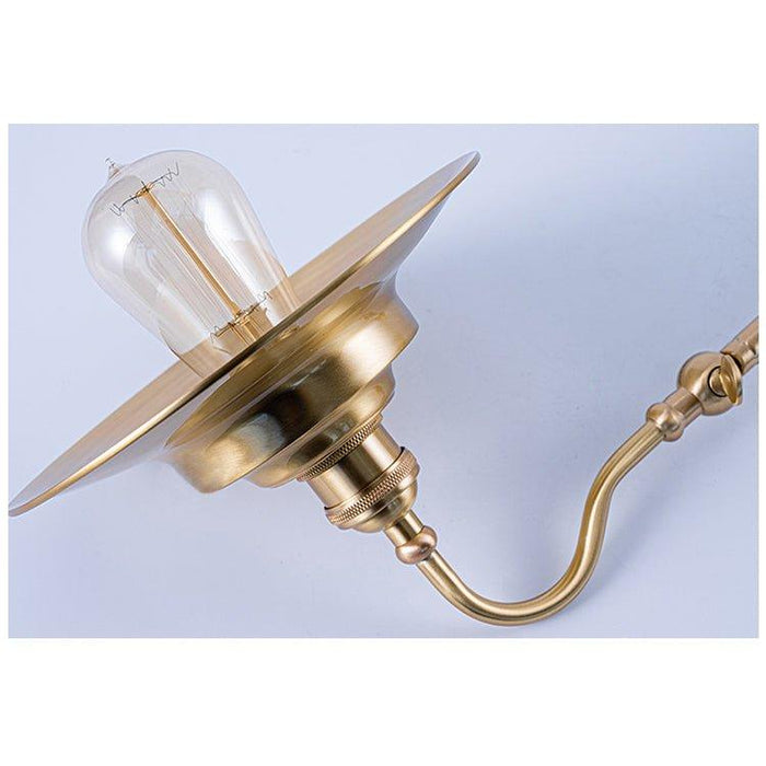 Brass Gooseneck Wall Light.