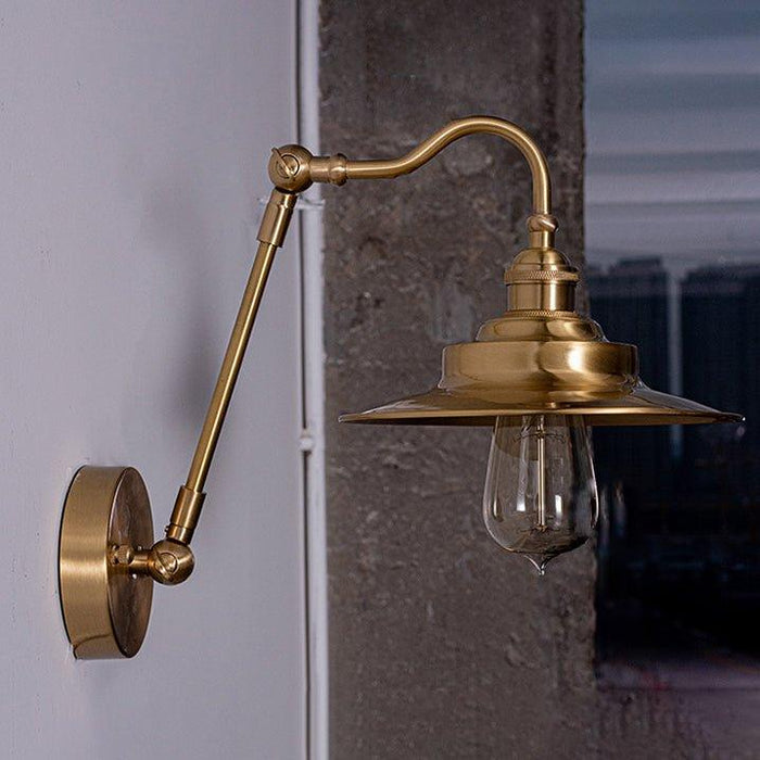 Brass Gooseneck Wall Light.