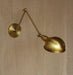 Brass Single Head Shade Industrial Wall Light.