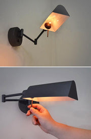 Brooklyn Black Industrial Wall Light-DWHOME