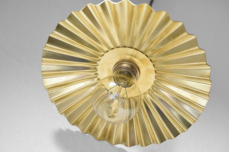 Brushed Brass Fluted Pendant Light-DWHOME