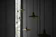 Brushed Brass Fluted Pendant Light.