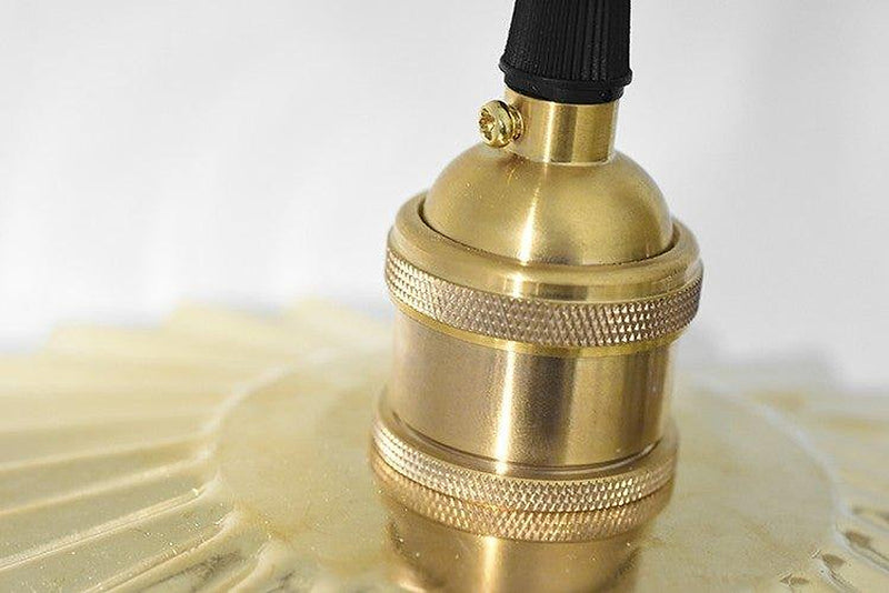 Brushed Brass Fluted Pendant Light-DWHOME