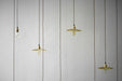 Brushed Brass Fluted Pendant Light.