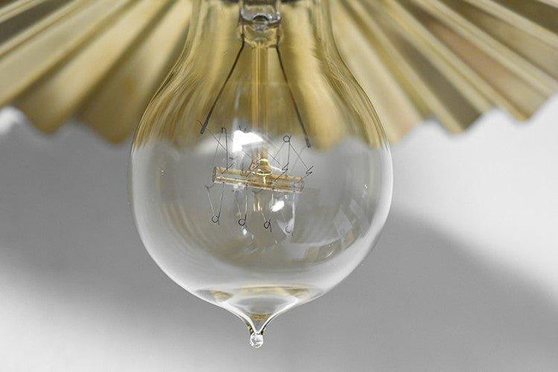 Brushed Brass Fluted Pendant Light-DWHOME