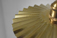 Brushed Brass Fluted Pendant Light.