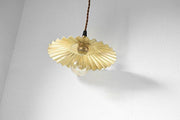 Brushed Brass Fluted Pendant Light-DWHOME