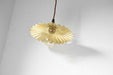 Brushed Brass Fluted Pendant Light.