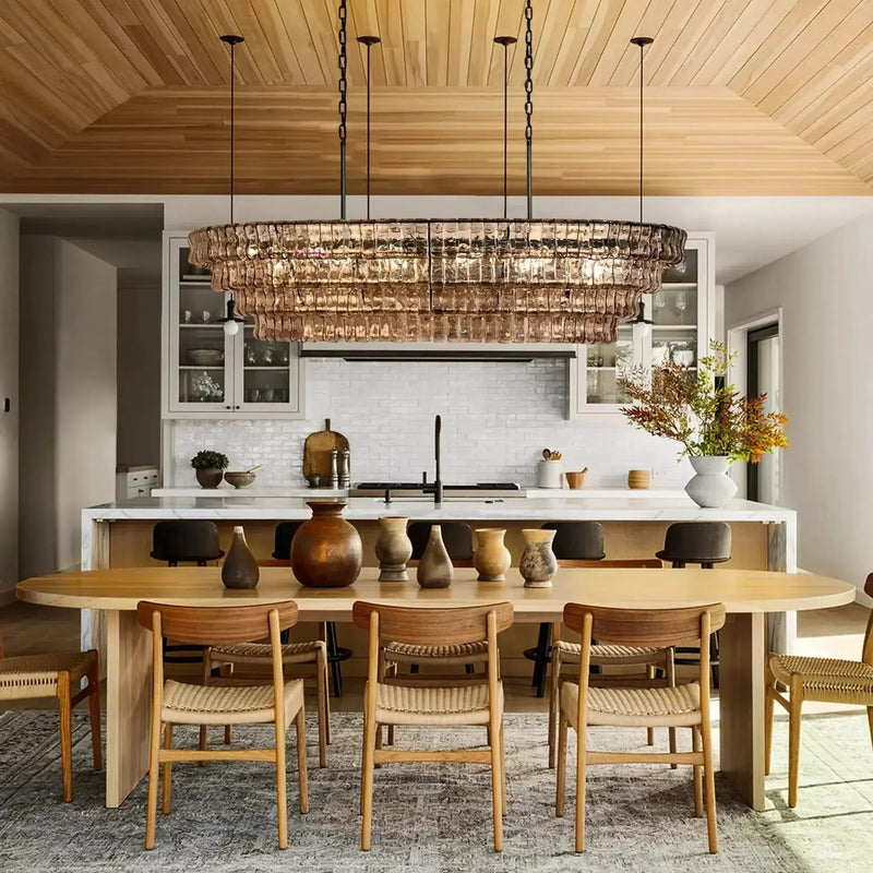 Ghiaccio Oval Chandelier 54''65''-DWHOME