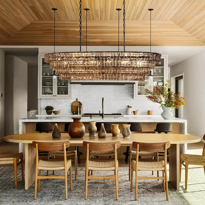 Ghiaccio Oval Chandelier 54''65''-DWHOME