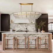 Ghiaccio Oval Chandelier 54''65''-DWHOME