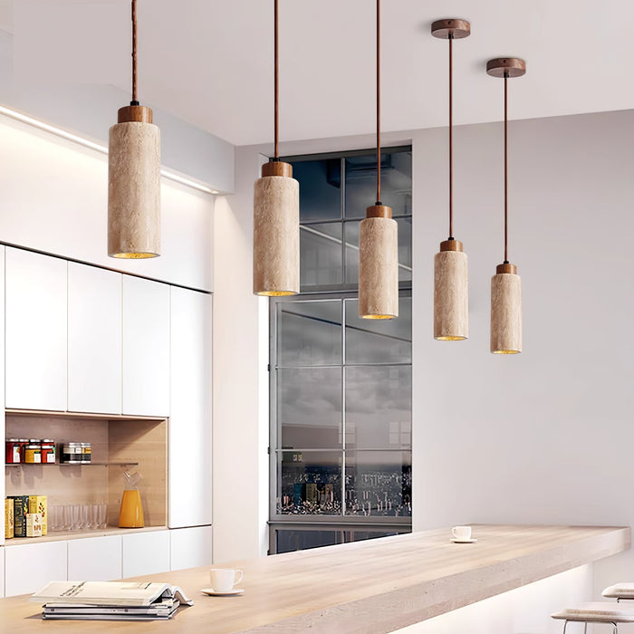 Solvara Travertine Pendant Lamp-DWHOME