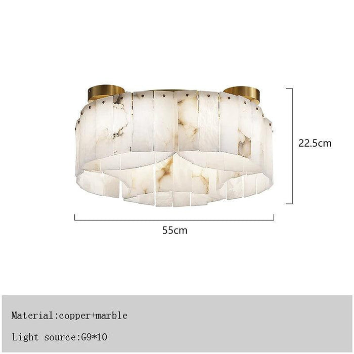 Moonshade Natural Marble Ceiling Light Fixture-DWHOME